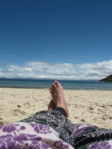 Playa de Isla del Sol, Bolivia. 