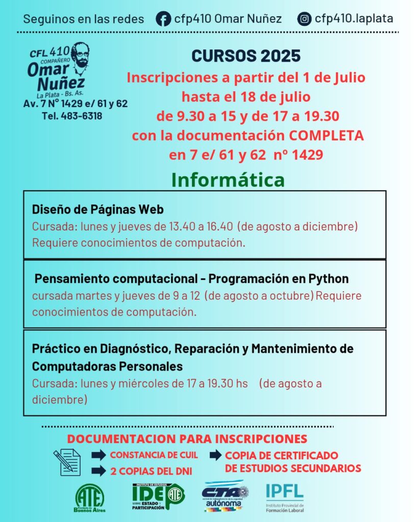 inscripciones julio