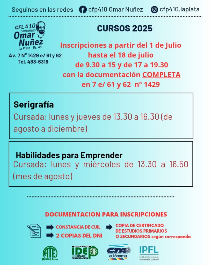 inscripciones julio