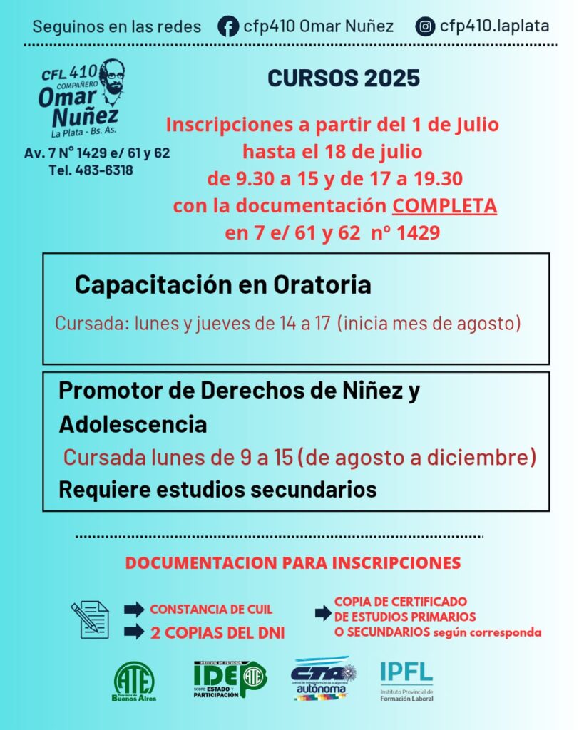 inscripciones julio