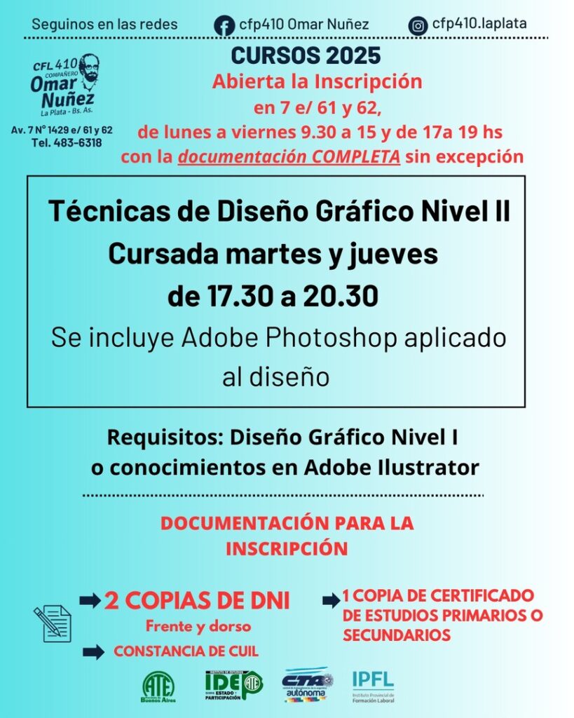 inscripción diseño gráfico