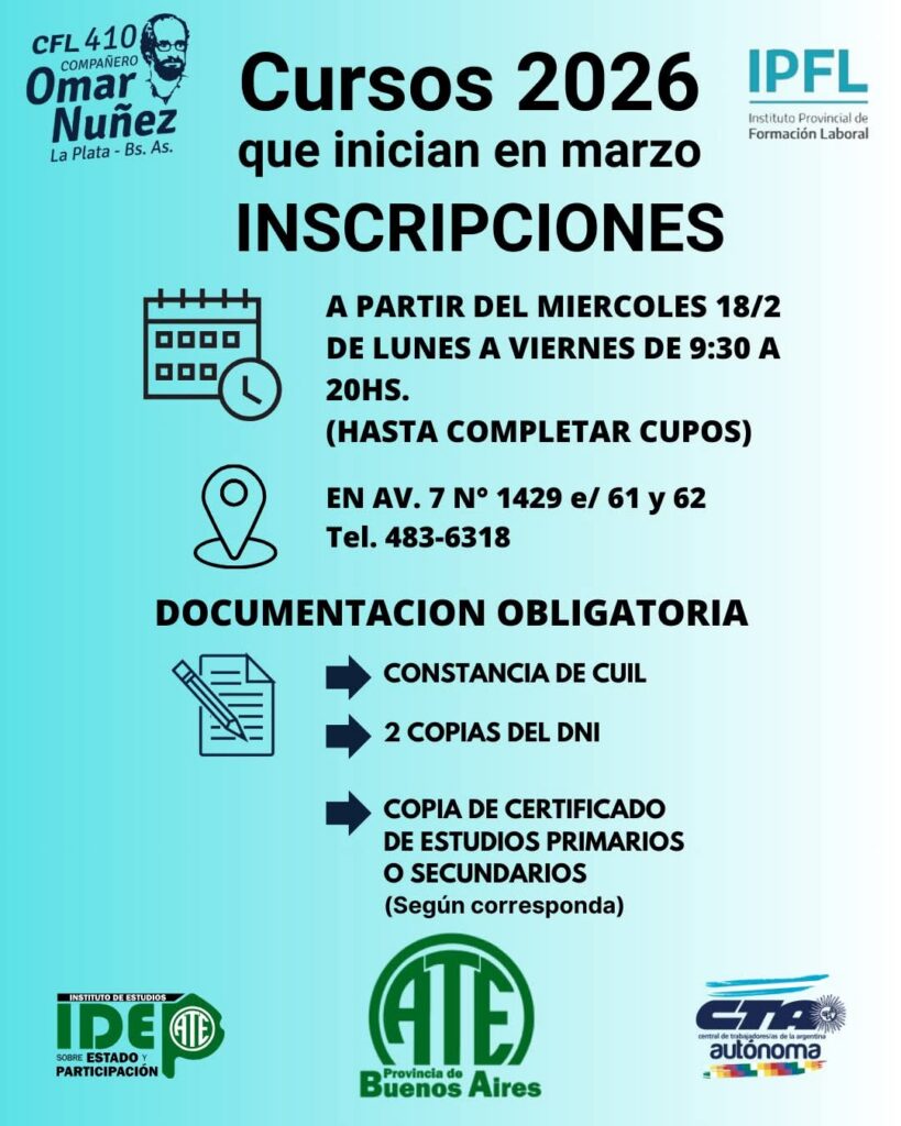Información inscripciones